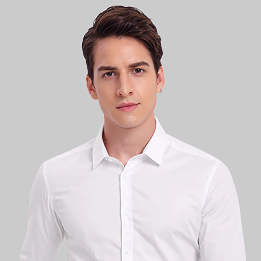 

Casual Cotton Male Shirt Long-Sleeves Business Slim Fit Shirt Vintage Mandarin Collar For Men Office Hemd Mens Shirts 50CS046