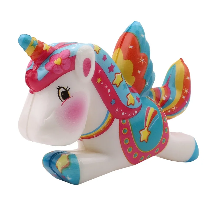 Kawaii Pegasus Unicorn Squishy PU Squishy Slow Rising душистый хлеб Squeeze игрушки Моделирование Ремесло Декор Рождественский подарок для детей 11*8*3 см