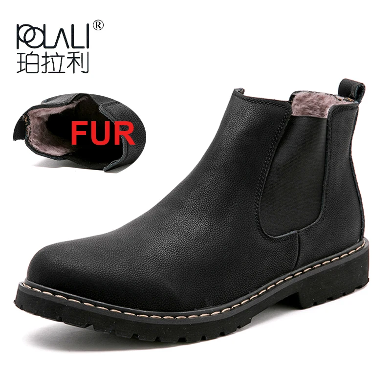 

Men Boots Shoes 2018 New Winter Male Chelsea Boots for Men Leather Ankle Boots Man Booties Footwear Outdoor Bot Shoe Plus Size