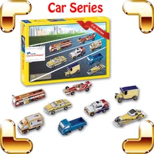 Новогодний подарок серии автомобилей 3D головоломка модели автомобилей для обучения ручной работы DIY игра логический инструмент для детей забавная игрушка