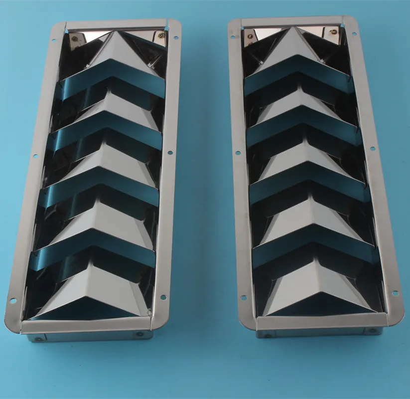 5 Louvered Stainless Steel Boat Accessories Marine Bilge Vents 4 3/8