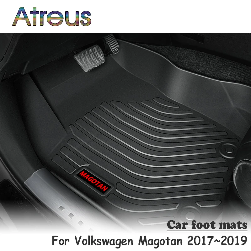 

Atreus NEW 1Set TPE Car Floor Foot Mat For Volkswagen Magotan 2017 2018 2019 Styling Boot Liner Accessories Waterproof Carpet