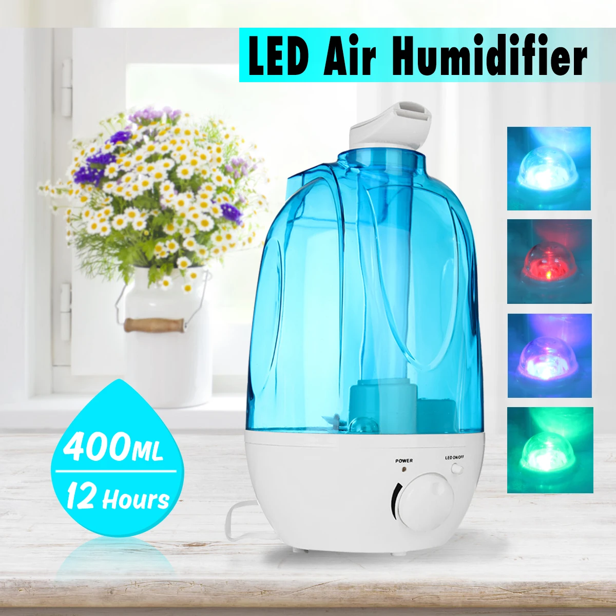 

LED Night Lights Novelty Lamp With 4L Ultrasonic Humidifier Aromatherapy Diffuser Air Purifier Aroma Mist Maker Indoor Lighting