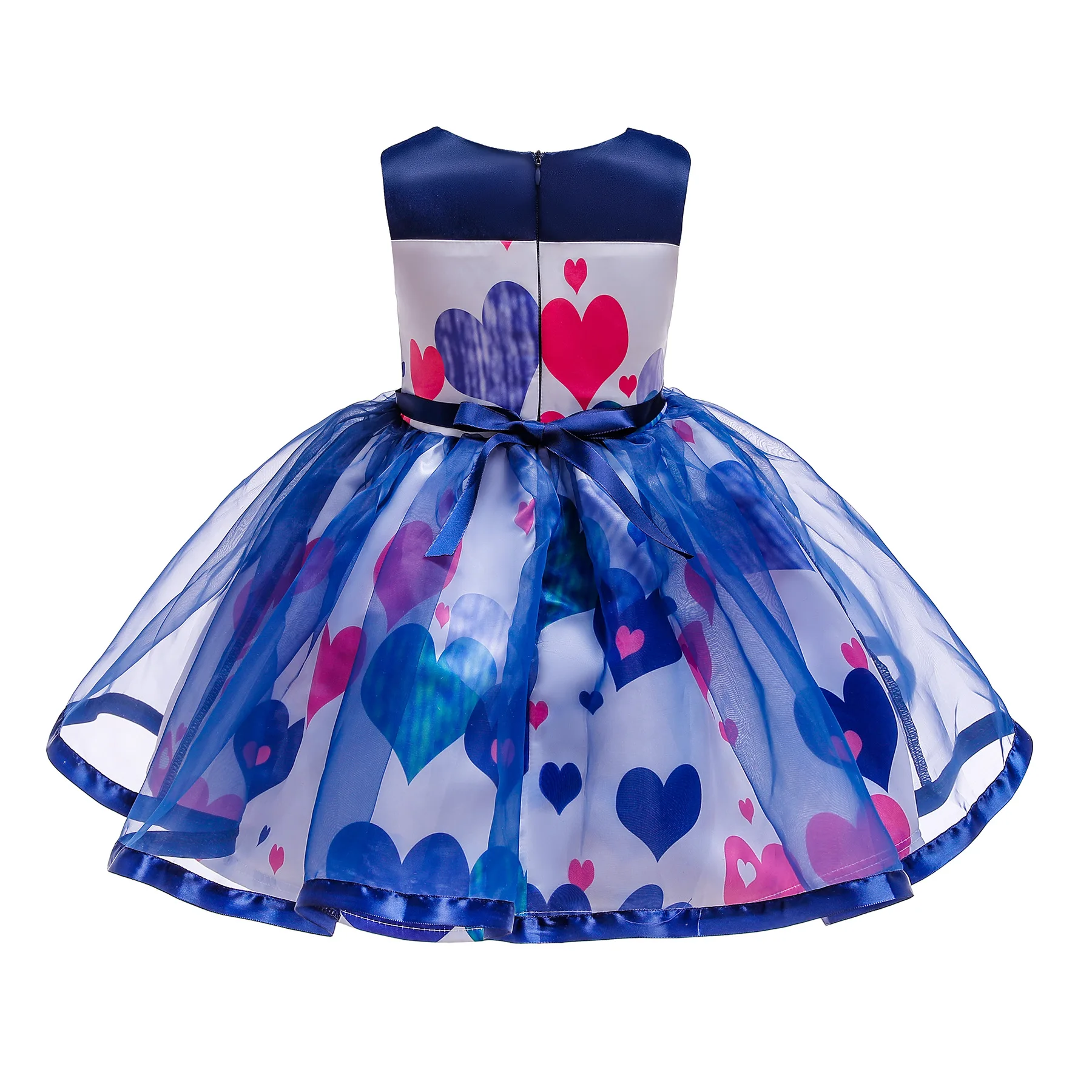 Лето 2019, платье принцессы для девочек, для свадебной вечеринки, пышное детское платье-пачка с сердечками, одежда для девочек, vestido infantil, для