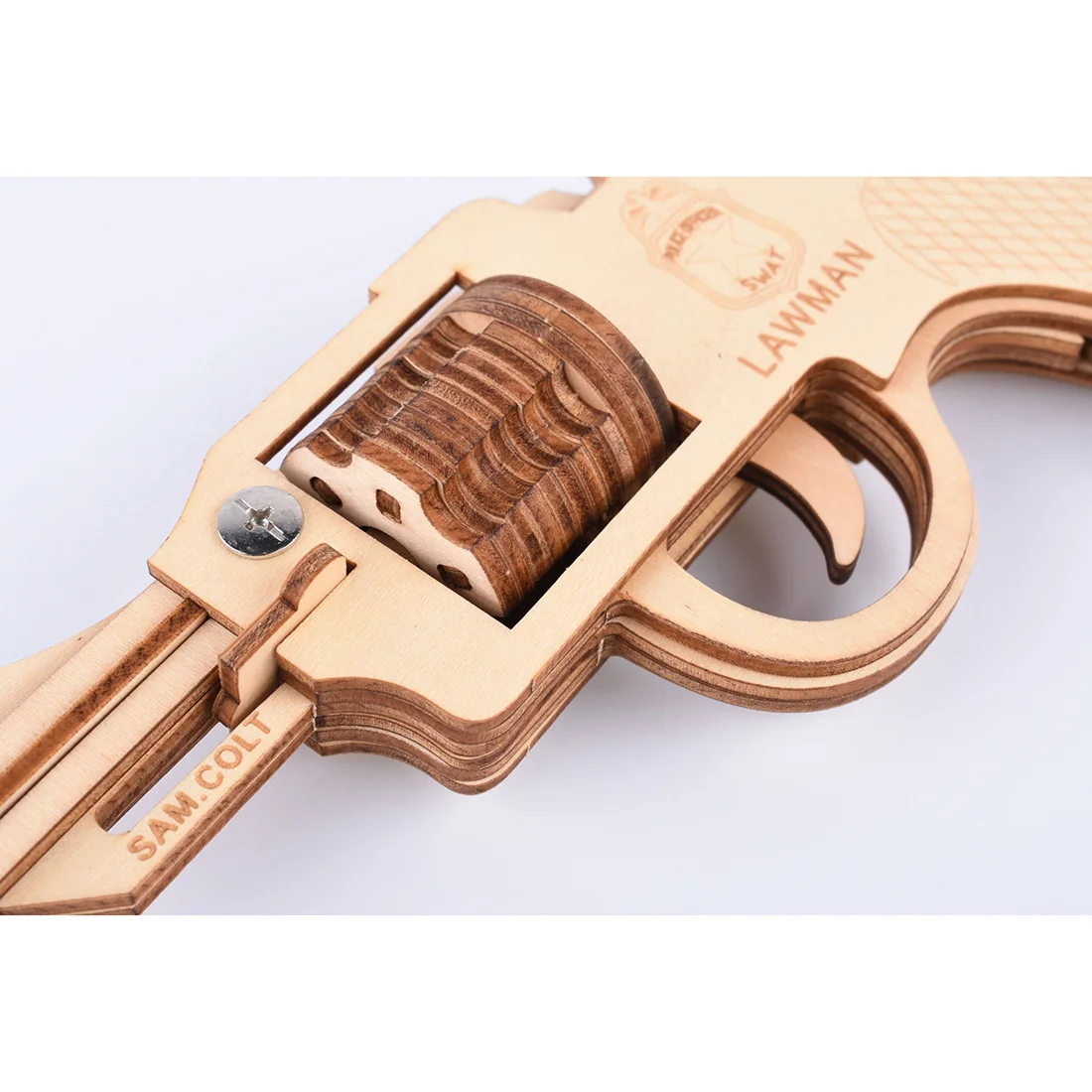 Новая детская высокоточная головоломка для лазерной резки 3D деревянная модель паззла-имитационная модель игрушечного пистолета Строительный набор