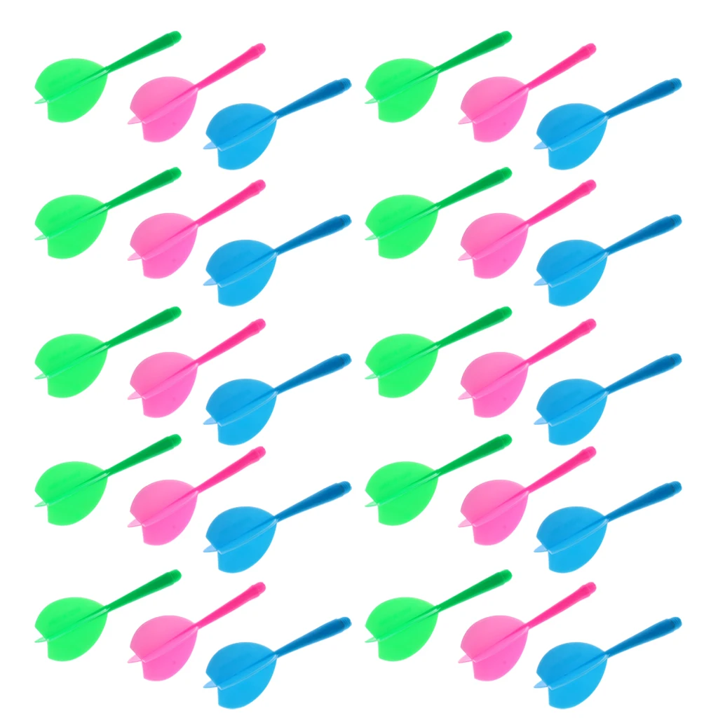 30 Pieces Multicolor Durable Plastic Darts Shaft Flight Combo Set Entertainment Darts Accessories Multi Colors