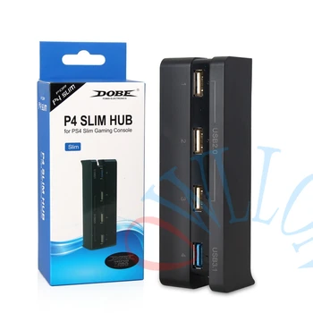 

PS4 Slim USB Hub,4-in-1 PS4 Slim High Speed Adapter USB HUB 1 USB 3.0 Port + 3 USB 2.0 ports For Sony PlayStation 4 Slim