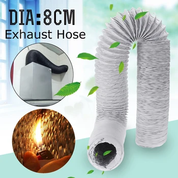 Tubo de escape Universal para aire acondicionado tubo de ventilación Flexible, tubo telescópico, 8cm, 3,15 2