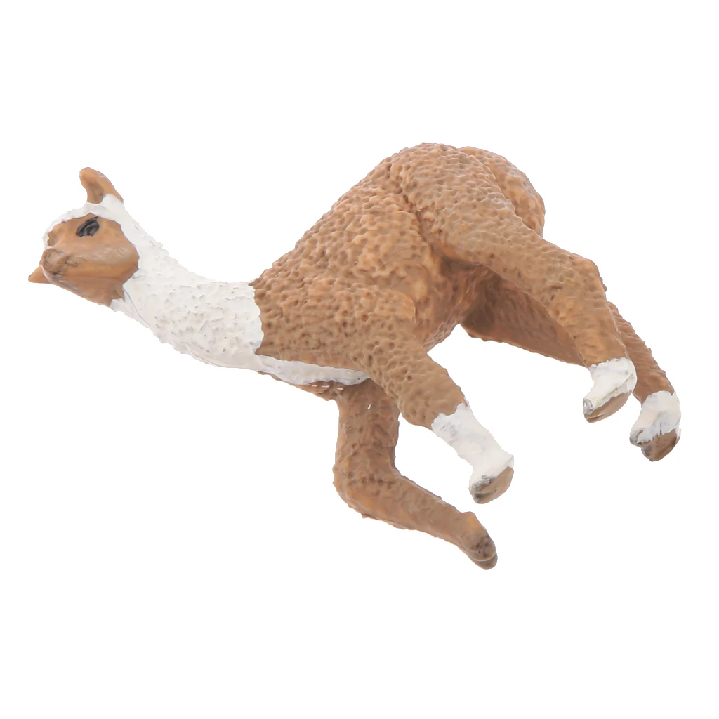 2 Pieces Realistic Animal Camel Alpaca Model Action Figures Playset Kids Toys