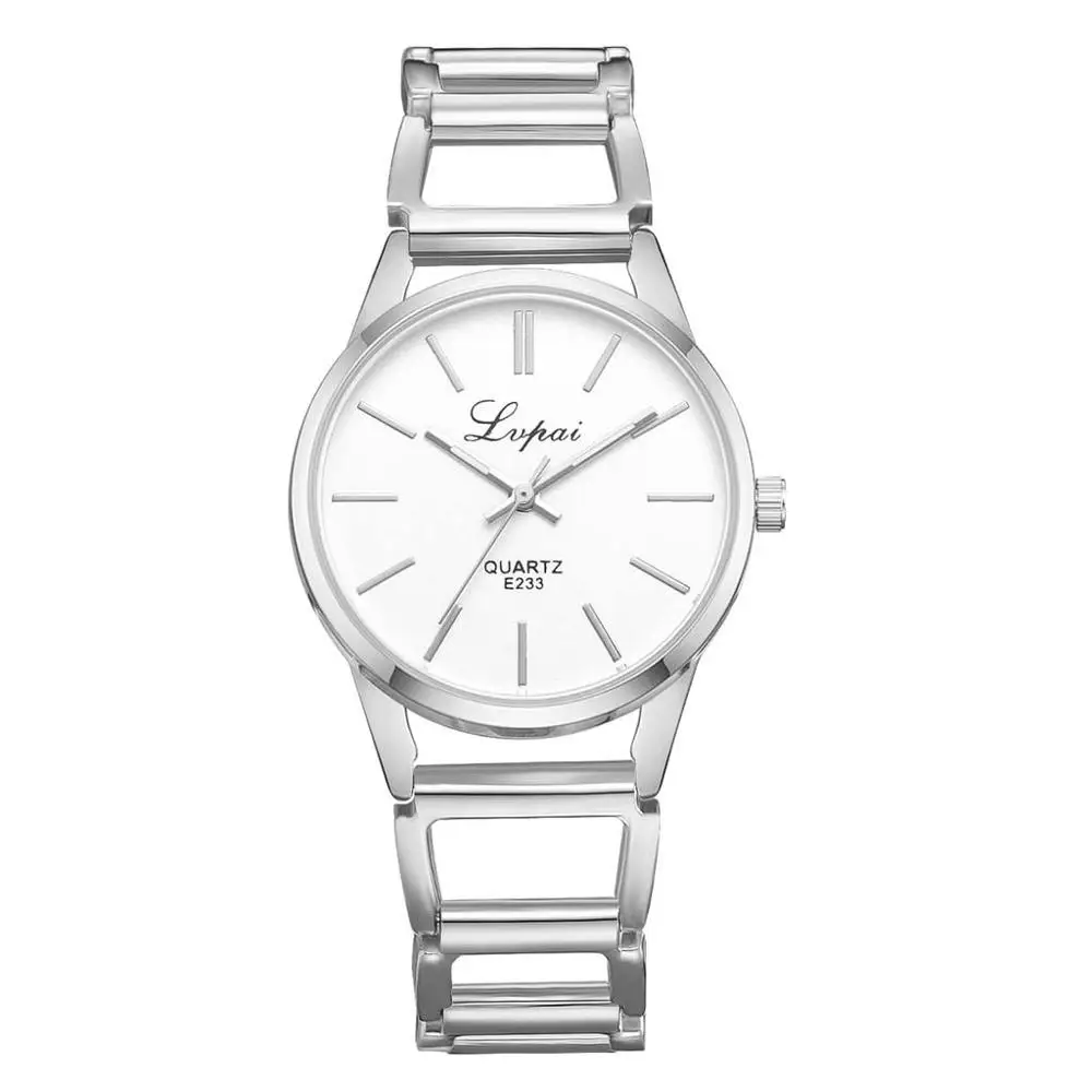 Роскошные брендовые нежные женские часы из нержавеющей стали браслет часы простые женские кварцевые наручные часы, подарочные часы Relogio# W - Цвет: A