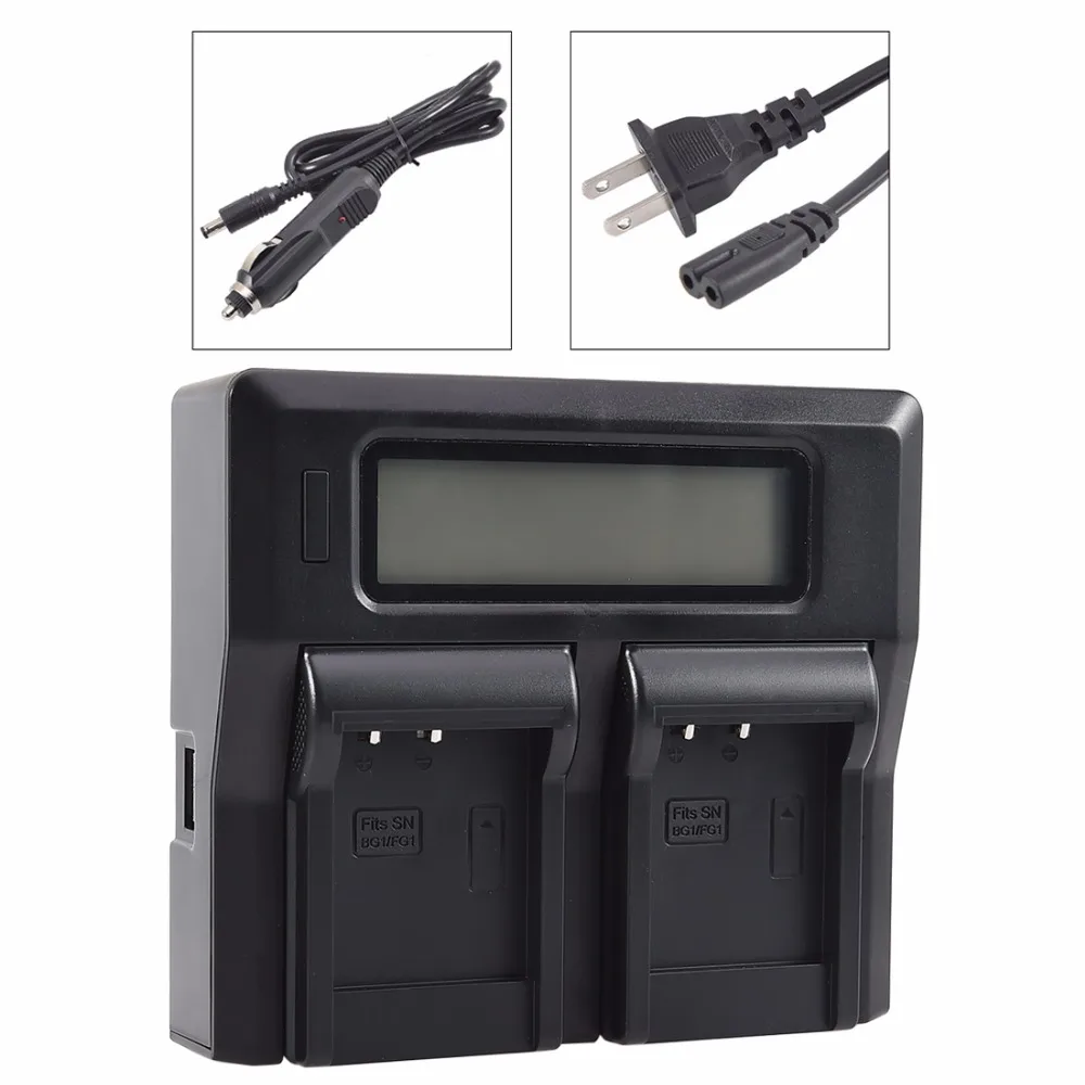 

DSTE LCD92A Dual Battery Charger with USB Port for Sony NP-BG1 NP-FG1