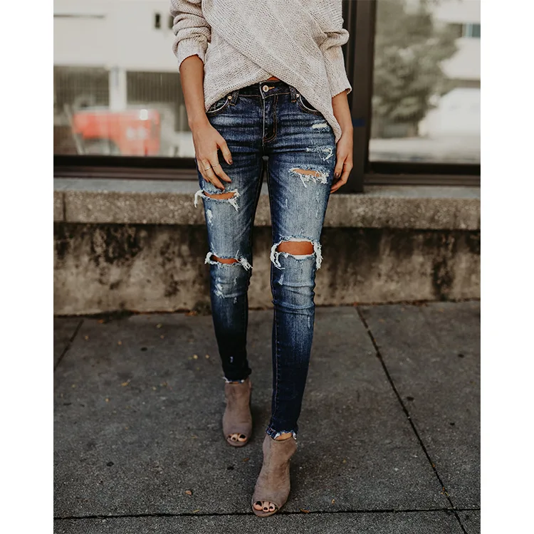 Рваные джинсы для женщин, уличные джинсы с дырками, женские повседневные винтажные джинсы для мам, женские модные брюки, женские черные, лето, Осень, XL