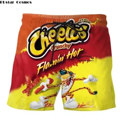 Новые горячие Cheetos еда Harajuku мужские летние повседневные шорты 3D Принт Свободные пляжные брендовые шорты, летние шорты хип-хоп стиль-3