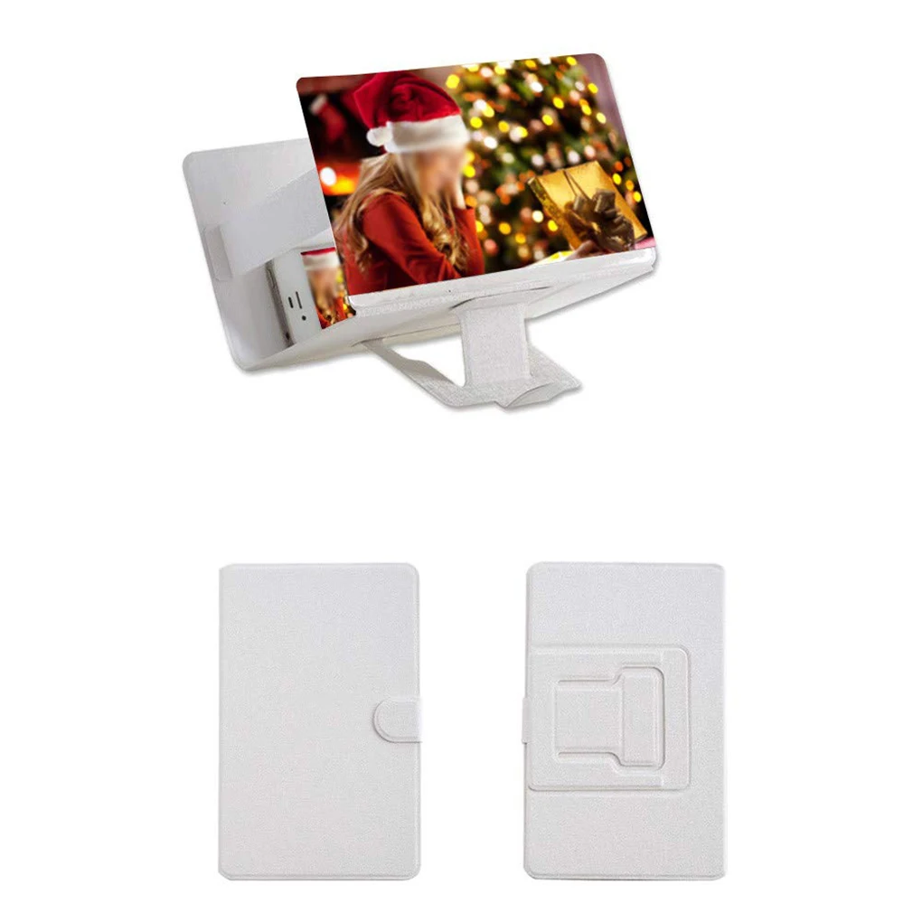 3D увеличитель экрана 8 дюймов портативный мобильный телефон видеолупа экран усилитель складной кожаный чехол держатель подставка