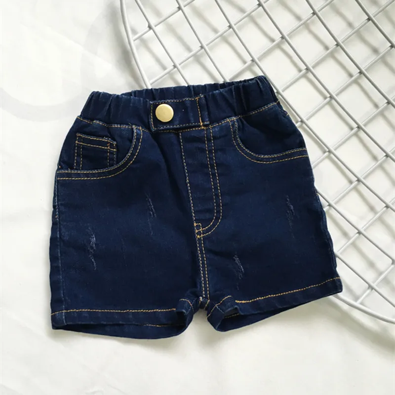 DFXD/ новые брендовые шорты для маленьких девочек, летние джинсовые синие обтягивающие джинсы, укороченные штаны, Высококачественная Корейская одежда для детей 18 мес.-5 лет - Цвет: 3