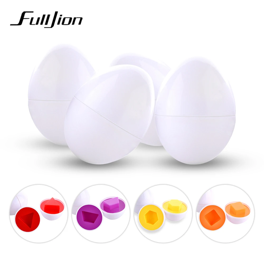 Fulljion Монтессори Обучающие математические игрушки 6 умных яиц 3D игра головоломка
