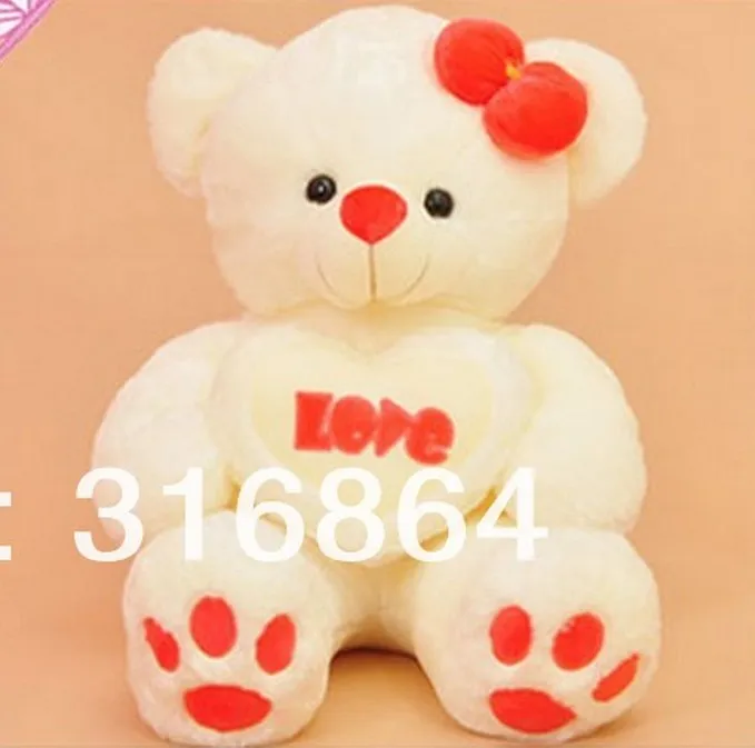 Love Teddy Bear Плюшевые игрушки Любовь медведь мягкая игрушка в подарок для любителя Рождественский подарок 60 см Размеры фабрика питания - Высота: 60cm pink