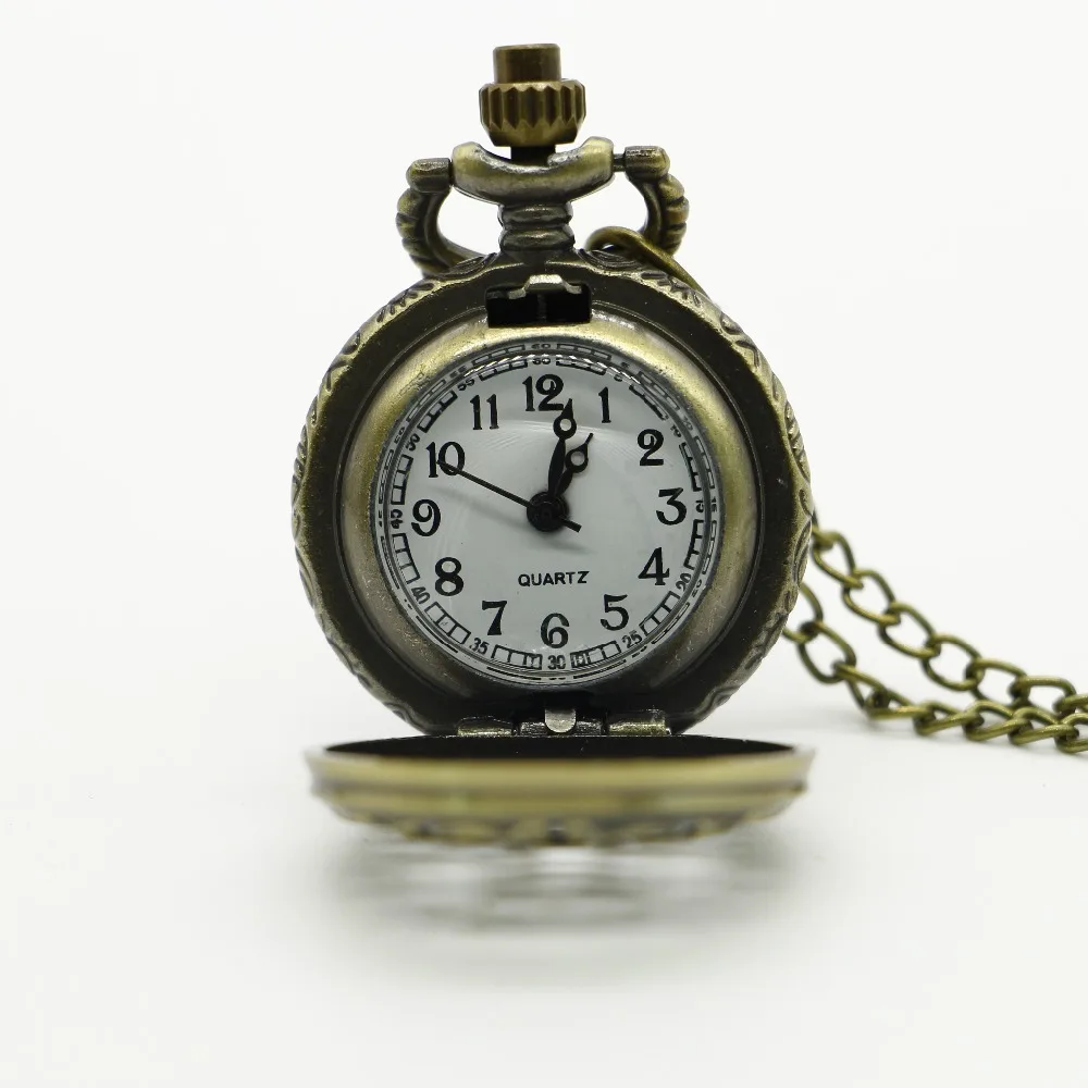 Vintage-Sailboat-Ship-Small-Size-Pocket-Watch-Bronze-Copper-Quartz-Clock-Fob-Pendant-Relogio-De-Bolso