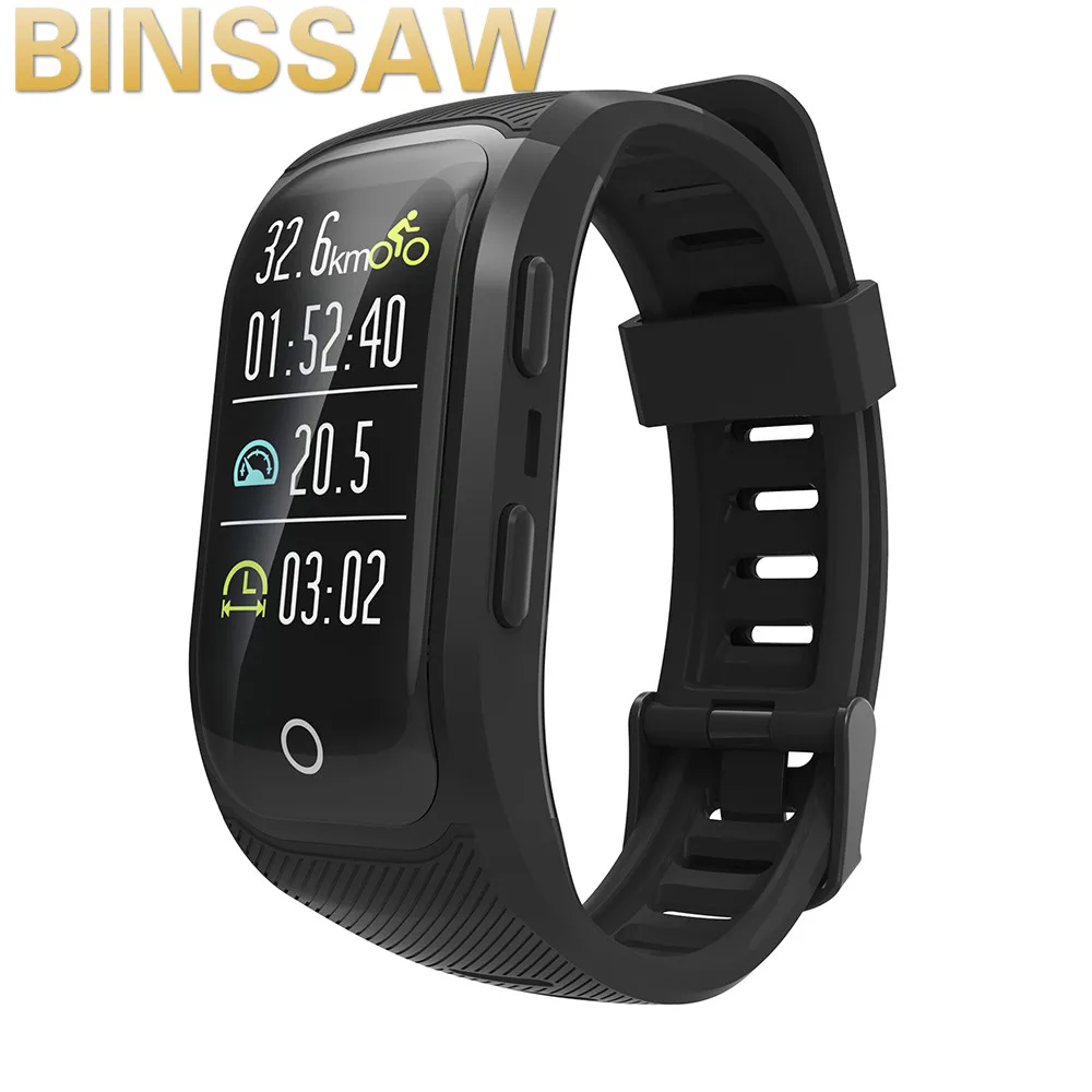 

BINSAW NEW S908S Color Screen IP68 Waterproof Bluetooth GPS Wristband Heart Rate Monitor Activity Fitness Tracker sport bracelet