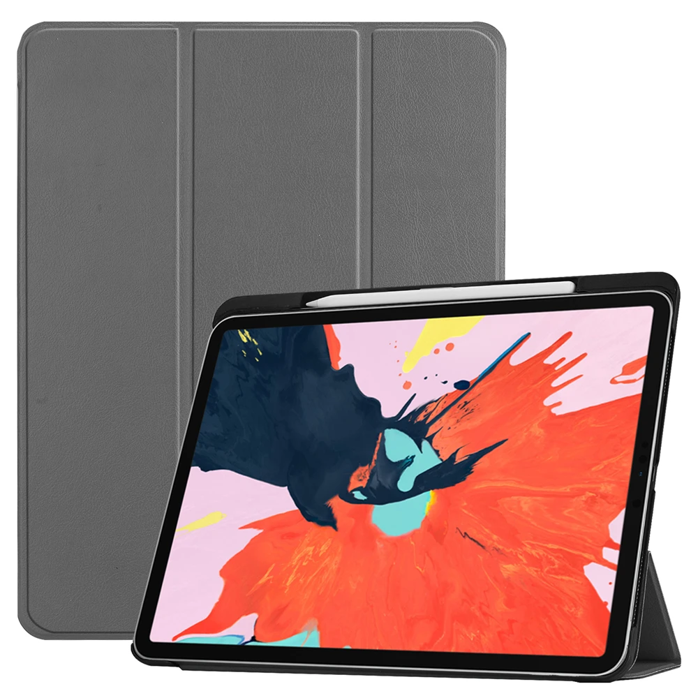 Чехол для нового iPad Pro 12,9 3th Чехол W держатель карандаша ультра тонкий Авто Режим сна Подставка чехол для iPad Pro 12,9 дюйма