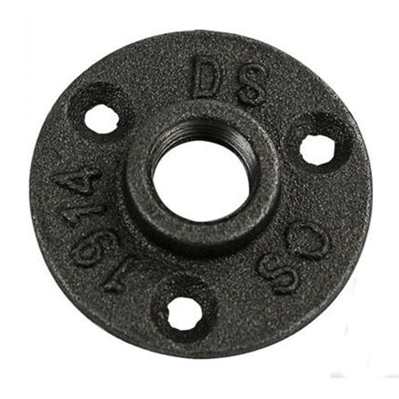 1pc Thread BSP Malleable Iron Pipe Fittings Wall Mount Floor Antique 1/2