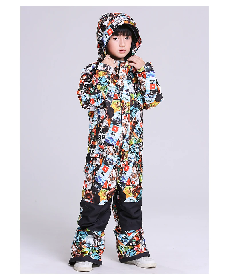 Г., водонепроницаемый комбинезон для мальчиков, лыжный костюм для катания на скейтборде Детские Термо-Лыжные куртки и штаны, комплект для мальчиков, цельный лыжный костюм