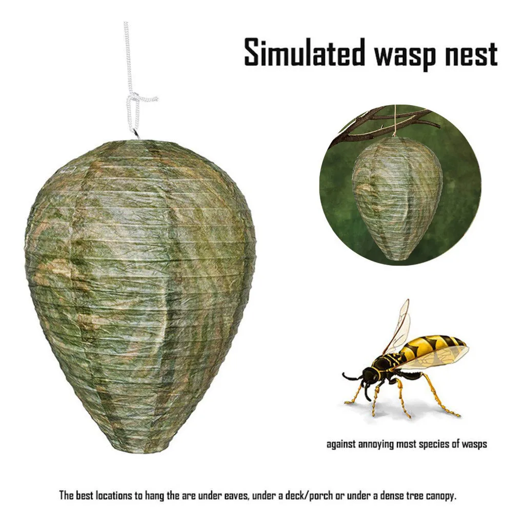 

Wasp Deterrent Yellowjackets Bee Hornets Fake Wasp Nest Simulated Deterrent