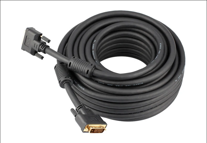 Премиум 26AWG OD10mm DVI-D 24+ 1 Dual Link Мужской Цифровой видеокабель шнур позолоченный с ферритовым сердечником поддержка 2560x1600