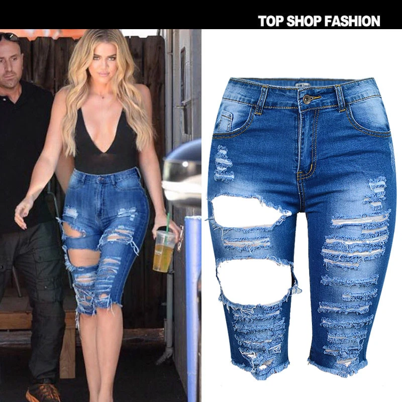 denim three quarter lengths womens