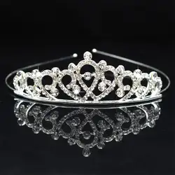 Свадебная Хрустальная тиара, повязки на голову, вечерние, принцесса, выпускной, корона, Детская повязка для волос, аксессуары для волос