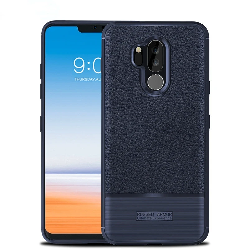 Для LG G7 чехол ThinQ LG G7 чехол ThinQ LG G7 Plus ThinQ Премиум силиконовый кожаный защитный мягкий чехол - Цвет: Blue