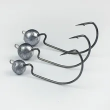 5 шт./лот 3,5/7/10g наружная Lead Jig Head Крючки рыболовные, приманки мягкая Мягкая приманка червяк Металическая дергающаяся острый джиг-крючком крючок mustad