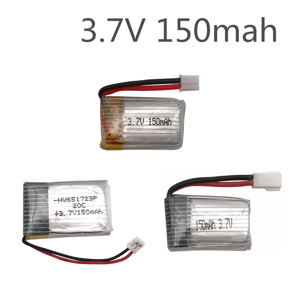 4 Pezzi Limskey 3.7V 150Mah Per H20 H8 H36 F36 U207 S107 S107G Mini Batteria Lipo 4 Pezzi Per Elicottero Aereo H8 Mini H48 Quadcopter