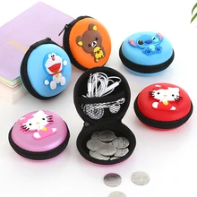 New Cute Girls Mini Coin Purse Brand Child Silicone Round Small Pouch Wallet Case Box Rubber Key Animal Bag for Earphone
