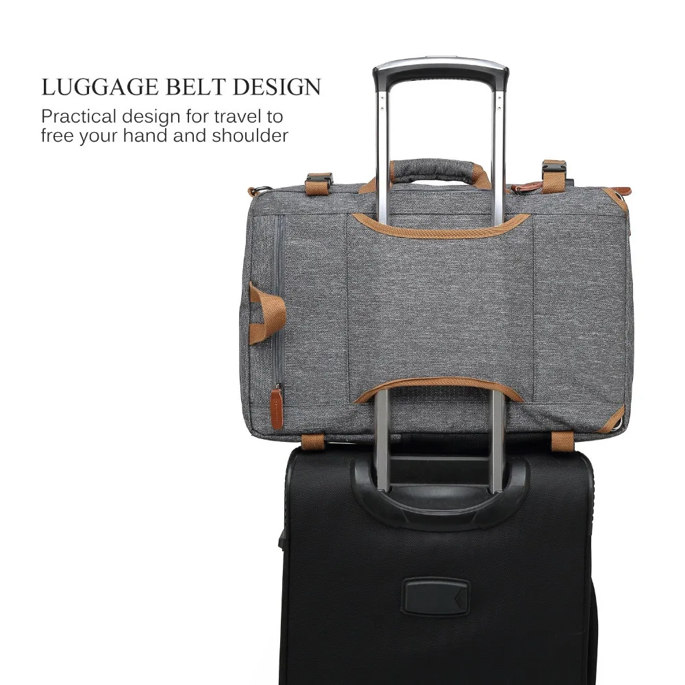 Mochila Convertible bolso de mensajero bolso de hombro Maletín de negocios mochila de viaje bolso multifunción bolsos de ordenador portátil 17,3 17 - 6