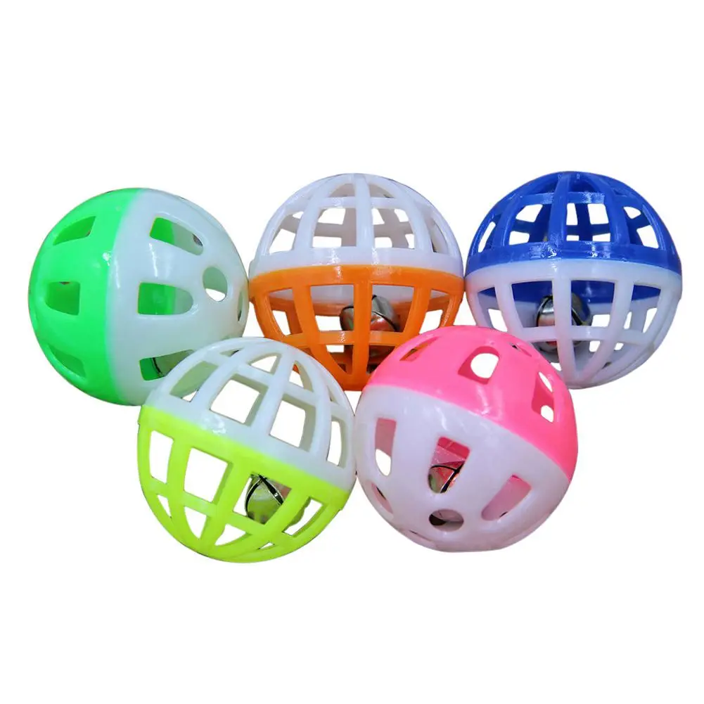 Practical 18Pcs Pet Dog Cat Puppy Jingle Bell Ring Ball Round Roll