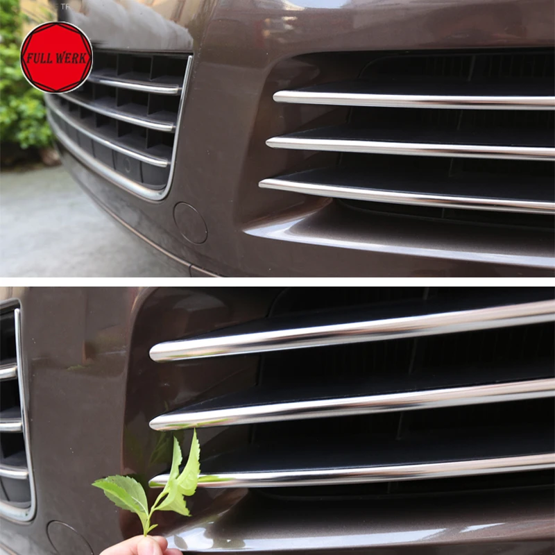 Buy Front Fog Light Lamp Stainless Steel Trim Cover Stickers for VW Touareg 2011 2015 Fog Light Decoration Accessories Car Styling