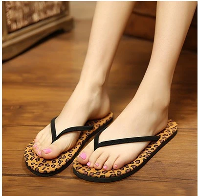 little girl in flip flops