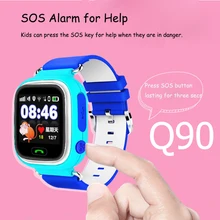 Lemado Multicolor Touch Screen GPS Smart Watch Q90 Wristwatch SOS Location Tracker Kid Safe Anti Lose
