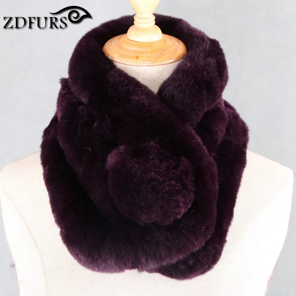 ZDFURS* женский шарф из натурального меха высокого качества Роскошный большой мех кролика рекс шарфы толстые теплые зимние модные брендовые новое поступление