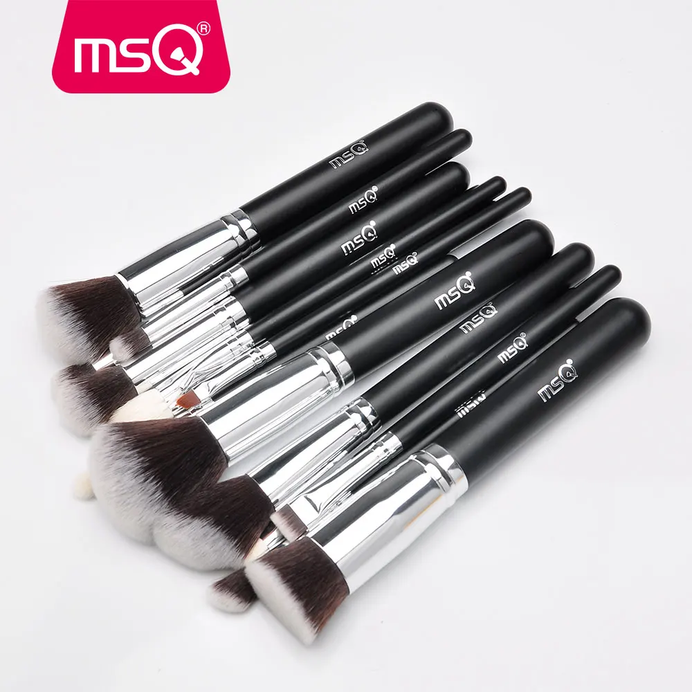 

MSQ Pro 15pcs Makeup Brushes Set Powder Foundation Eyeshadow Make Up Brushes Cosmetics Soft Synthetic Hair With PU Leather Case