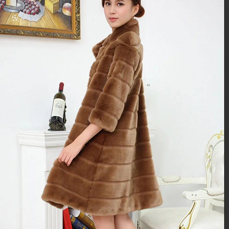 Fausse red black brown Couleur Et Solide violet Moyen Grand Debauchery Casual Masala Long Lh65 Femmes Confortable De Élégant Hiver Manteau taille Fourrure p51RHWp