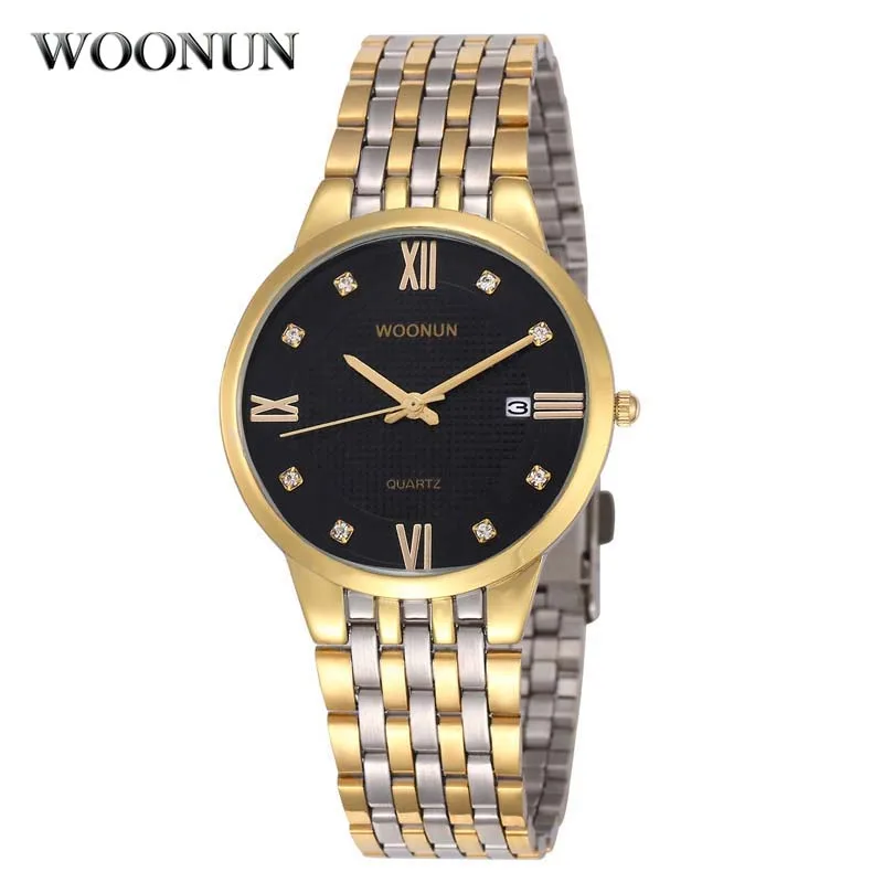 Prix pour WOONUN Hommes Montres Top Marque De Luxe D'affaires En Acier Plein Quartz Montre Hommes de Mince Poignet Montres Montre En Or Hommes Relogio Masculino Prix pour WOONUN Hommes Montres Top Marque De Luxe D'affaires En Acier Plein Quartz Montre Hommes de Mince Poignet Montres Montre En Or Hommes Relogio Masculino