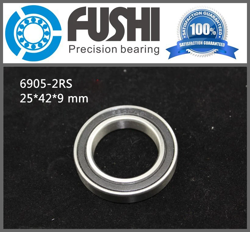 

6905-2RS Bearing ABEC-1 (10PCS) 25x42x9 mm Thin Section 6905 2RS Ball Bearings 6905RS 61905 RS