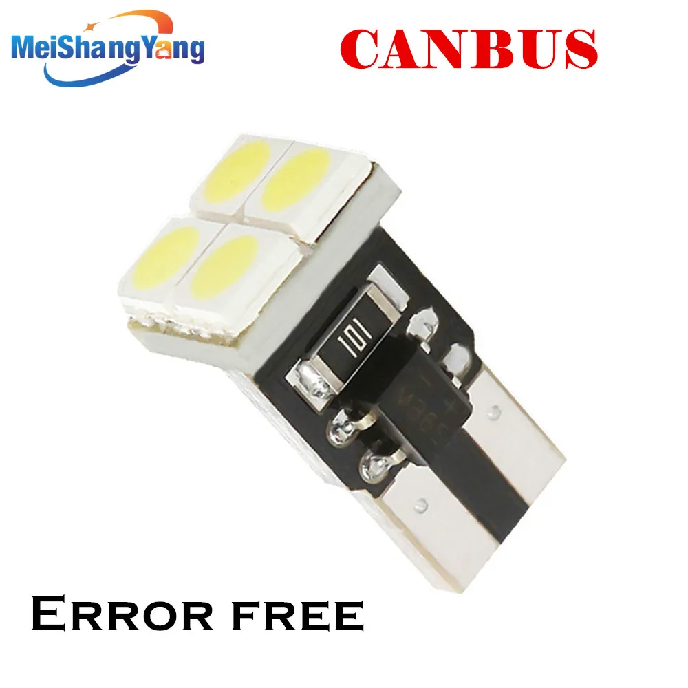 

T10 4 SMD Pure White CANBUS OBC Error Free W5W LED car Bulbs 501 dash lamp interior Lights Car Light Source parking 12V