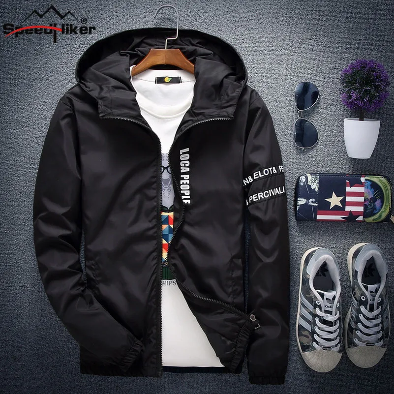 

Speed Hiker 2018 New jacket Men Spring/Autumn outside jacket coat Boys Causal Hooded Jaqueta Masculina 1693-317