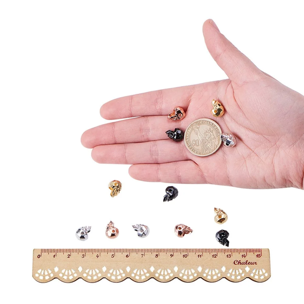 Copper Gothic Skull Heads Beads Jewelry Accessories