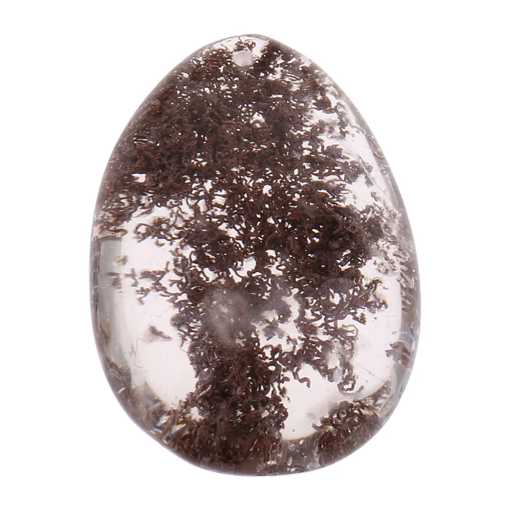 Necklace Pendant Beads Women Fashion Jewelry Natural Green Phantom Ghost Stone Crystal Quartz Pendant DIY Necklace Making