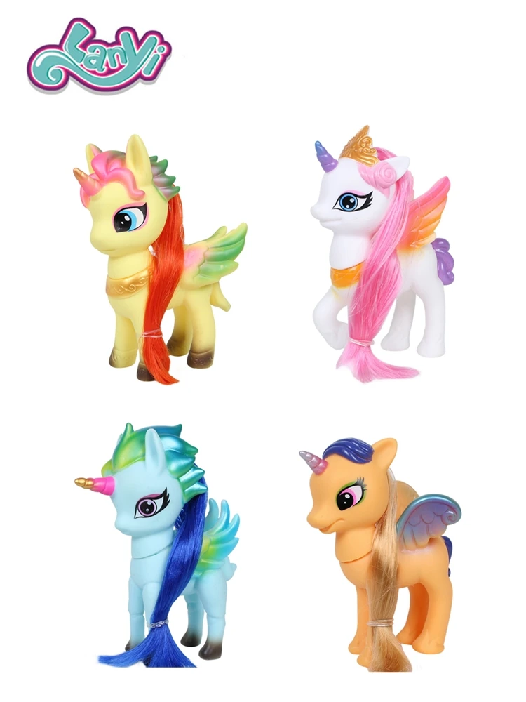 Lanyitoys фигурки оригинальные Волшебные Пони единорог Радуга пони аниме игрушки для