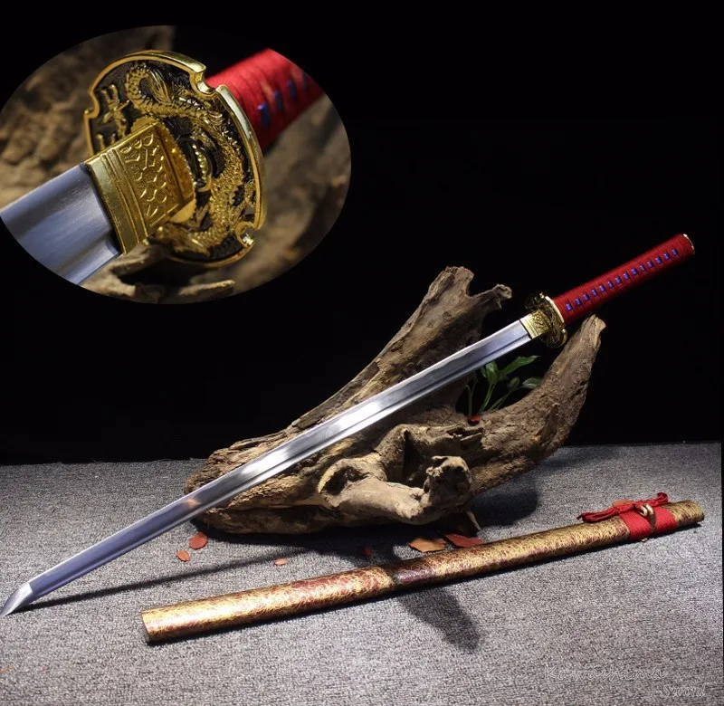 Straight Ninja Sword Japanese Katana Real Steel 1045 Hand Full